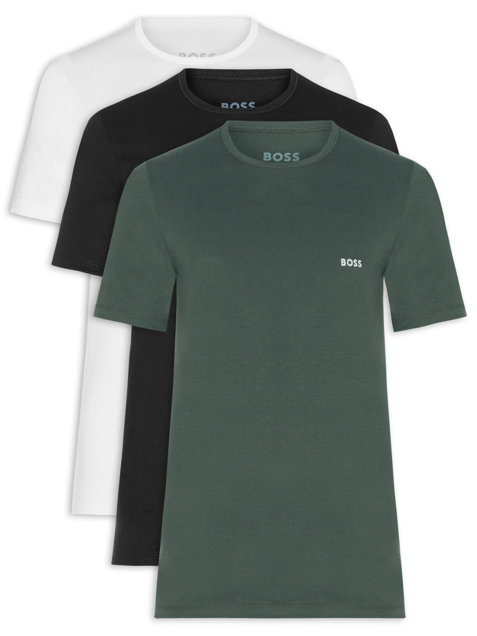 Kit De Camisetas Masculinas 3 Peças Classic Boss