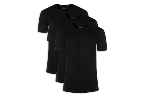 Kit De Camisetas Masculinas 3 Peças Rn 3P Classic - Preto