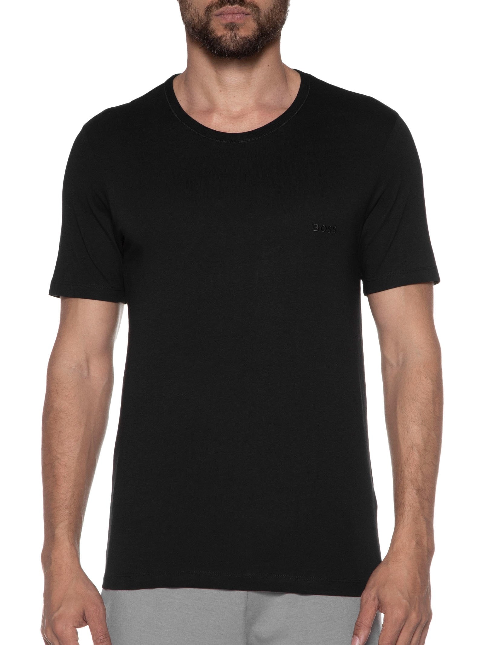 Kit De Camisetas Masculinas 3 Peças Rn 3P Classic Preto Boss