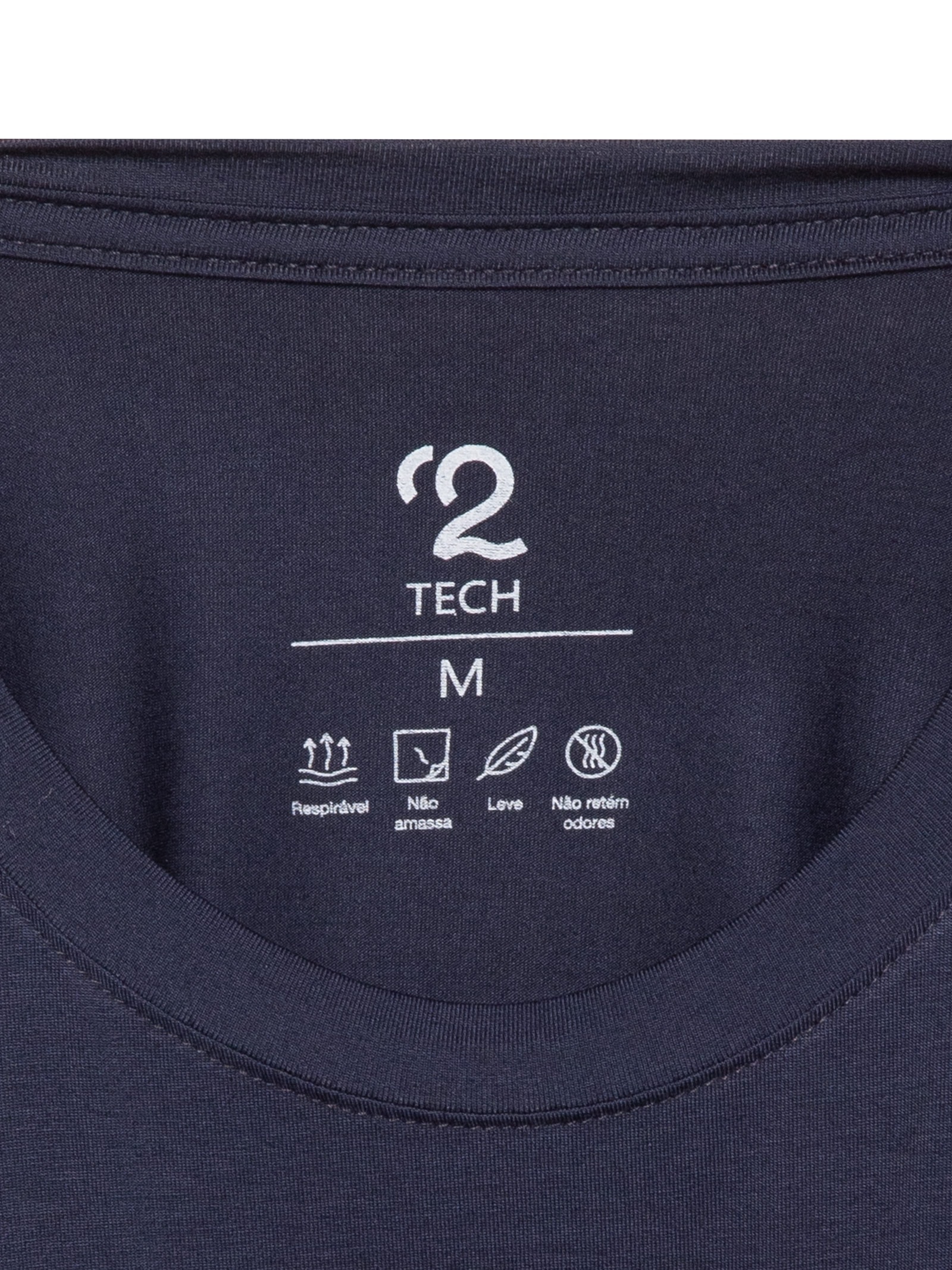 Kit De Camisetas Masculinas 3 Peças Tech Em Modal Azul '2 Essential