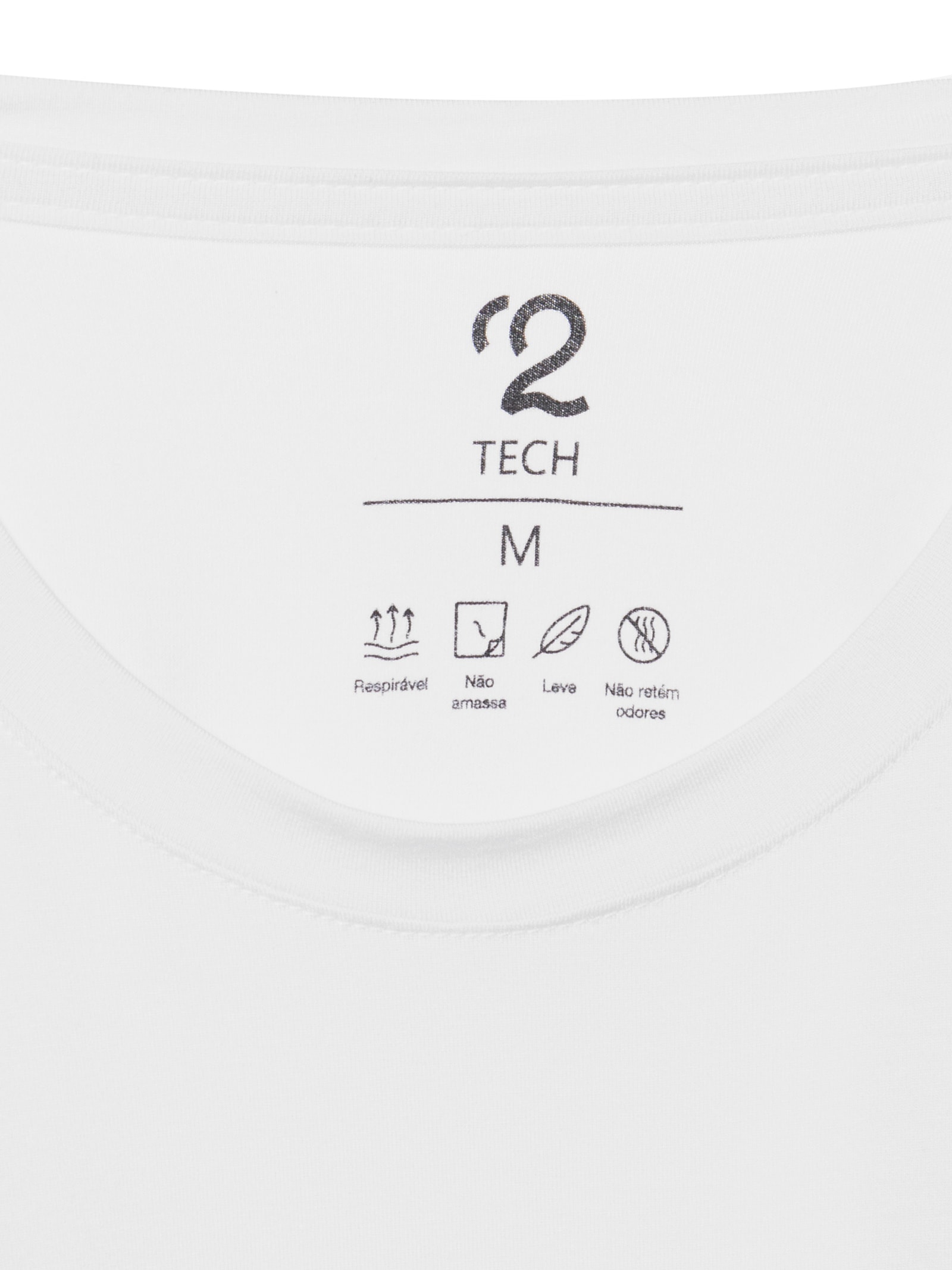 Kit De Camisetas Masculinas 3 Peças Tech Em Modal Branco '2 Essential