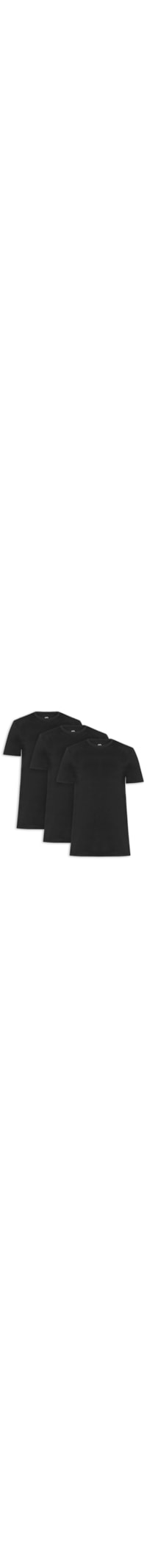 Kit De Camisetas Masculinas 3 Peças Tech Em Modal - Preto