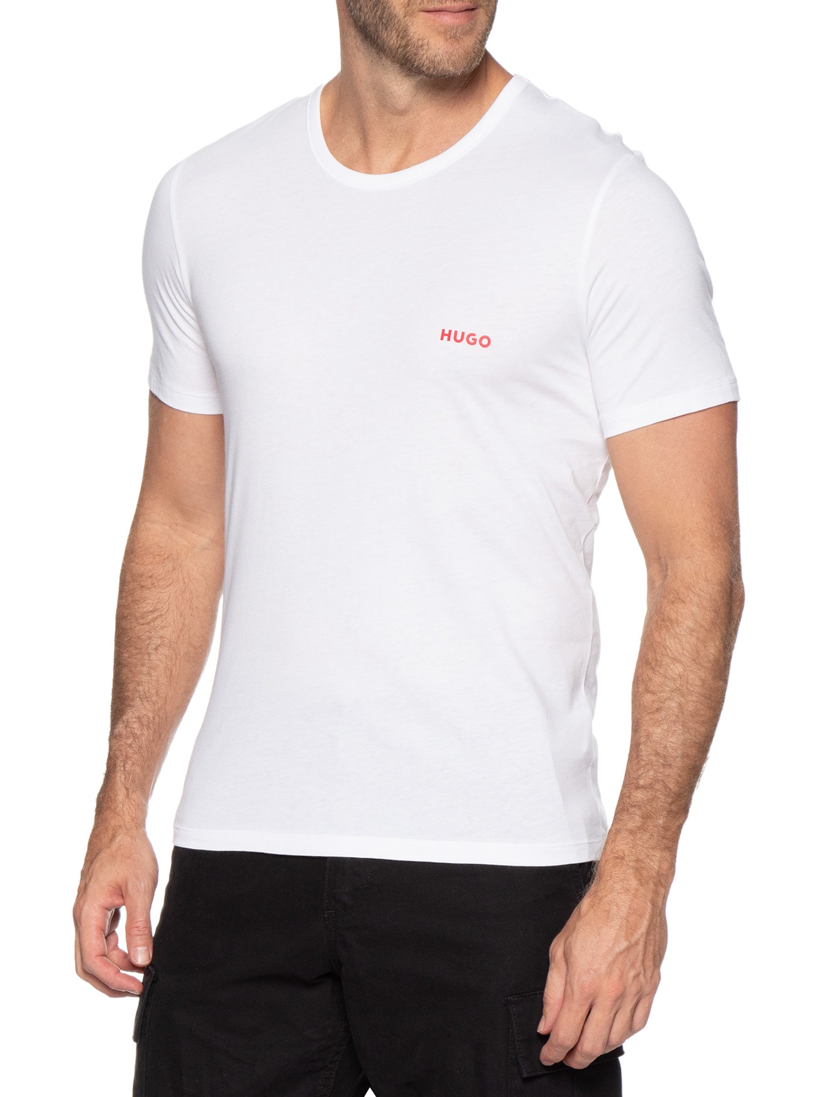 Kit De Camisetas Masculinas 3 Peças Triplet Preto Hugo