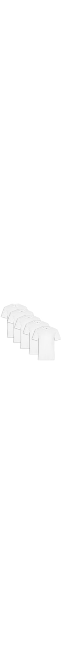 Kit De Camisetas Masculinas 5 Peças - Branco