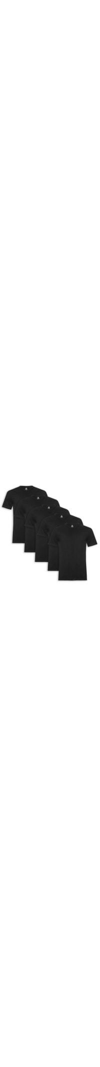 Kit De Camisetas Masculinas 5 peças - Preto