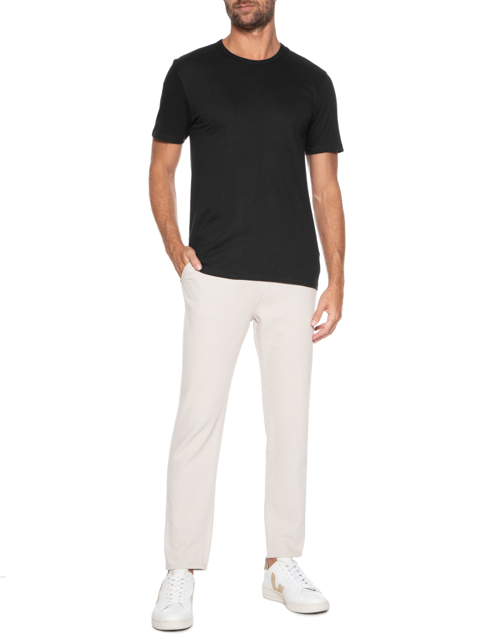 Kit De Camisetas Masculinas 5 peças Preto Hering