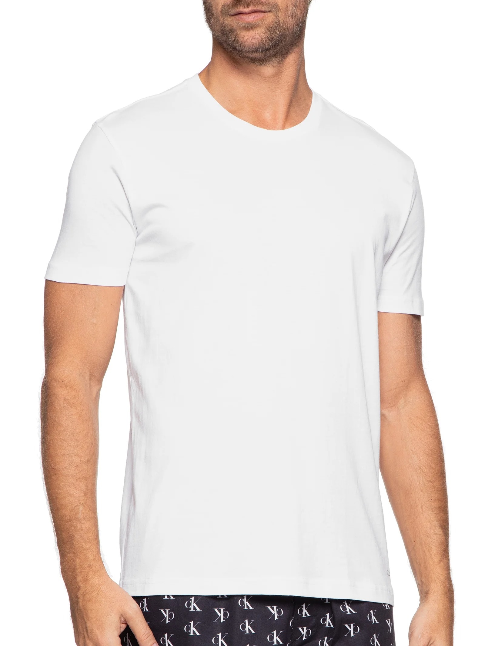 Kit de Camisetas Masculinas Crew-neck 2 Peças Preto Calvin Klein Underwear