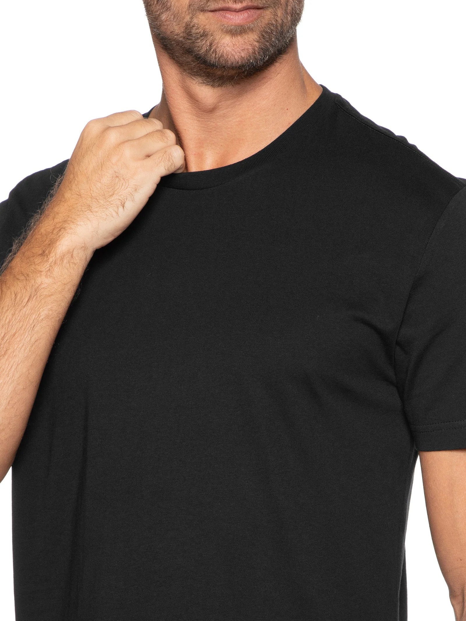 Kit de Camisetas Masculinas Crew-neck 2 Peças Preto Calvin Klein Underwear
