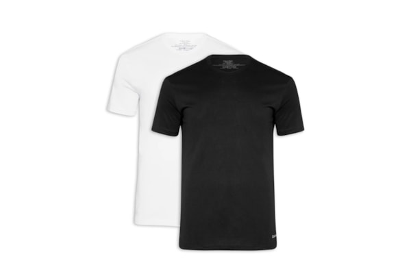 Kit de Camisetas Masculinas Crew-neck 2 Peças - Preto