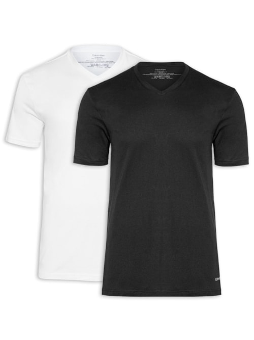 Kit de Camisetas Masculinas V-neck 2 Peças