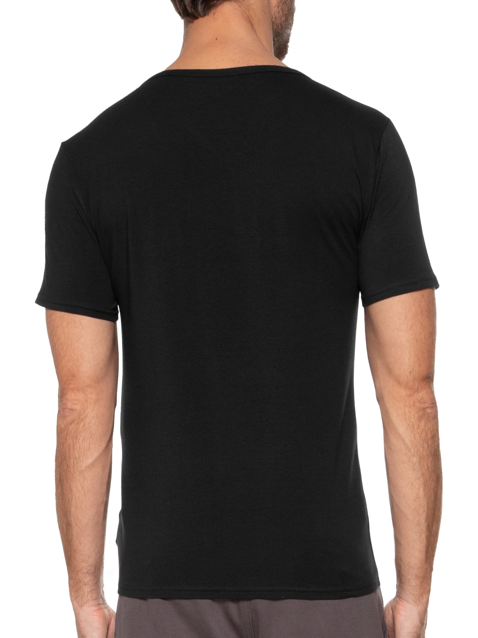 Kit De Camisetas Stretch Cn Tee 3 Peças Preto Tommy Hilfiger