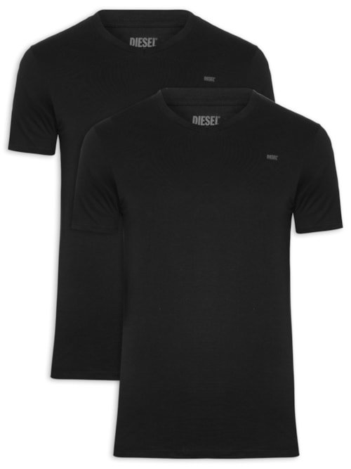 Kit De Camisetass Masculina Umtee Michael Tube 2 Peças - Preto