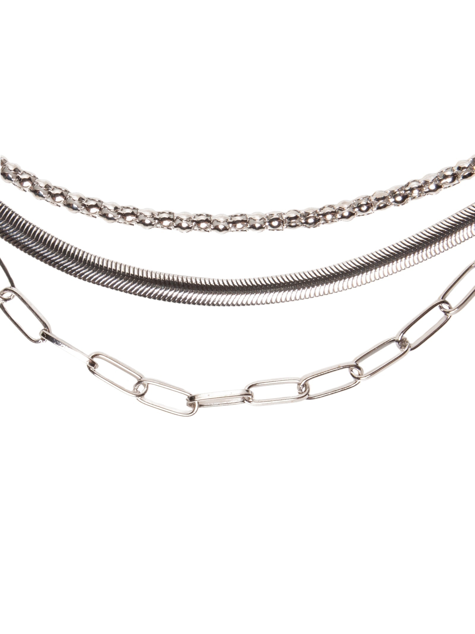 Kit De Colares Feminino Prateado Market 33