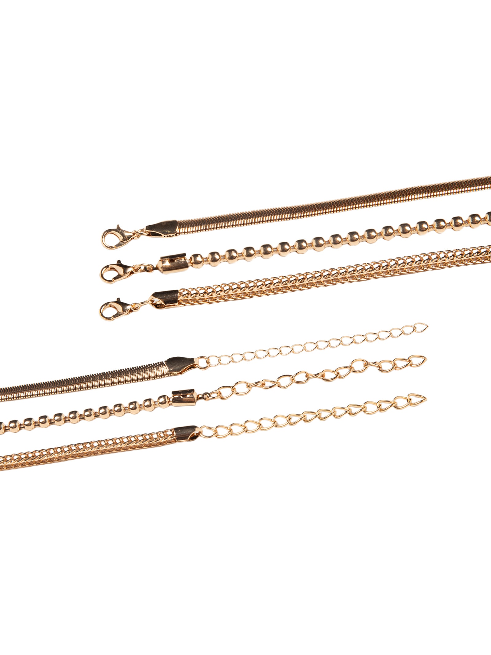 Kit De Colares Femininos Correntes Diversas Dourado Basiq