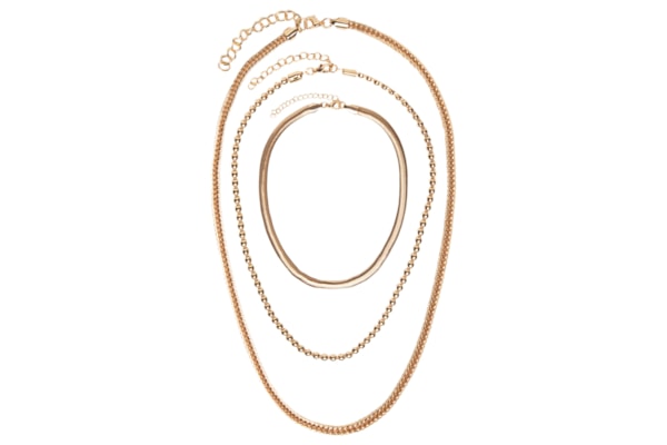 Kit De Colares Femininos Correntes Diversas - Dourado