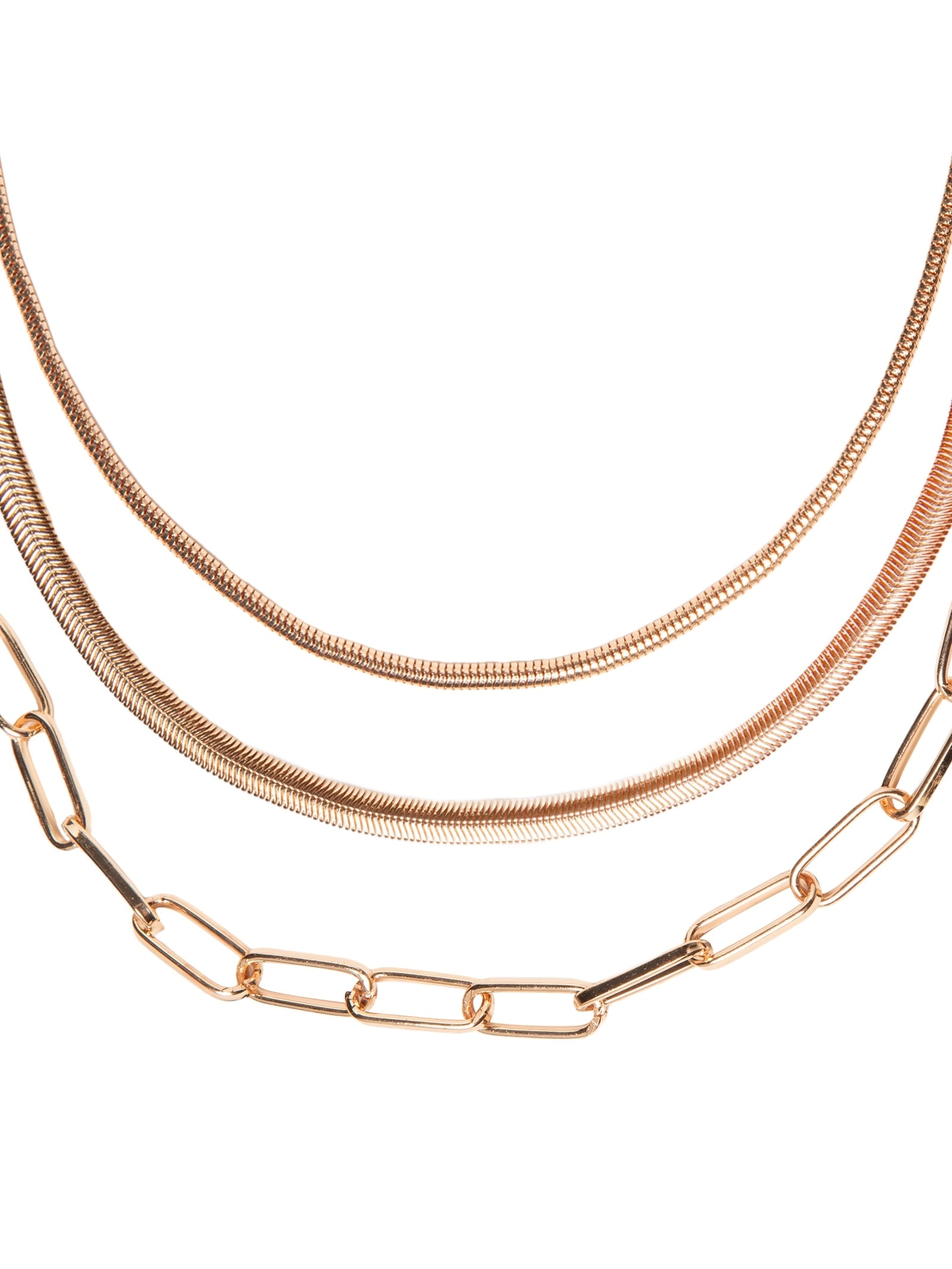 Kit De Colares Femininos Diferentes Elos Dourado Basiq