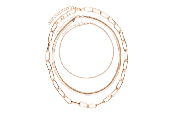 Kit De Colares Femininos Diferentes Elos - Dourado