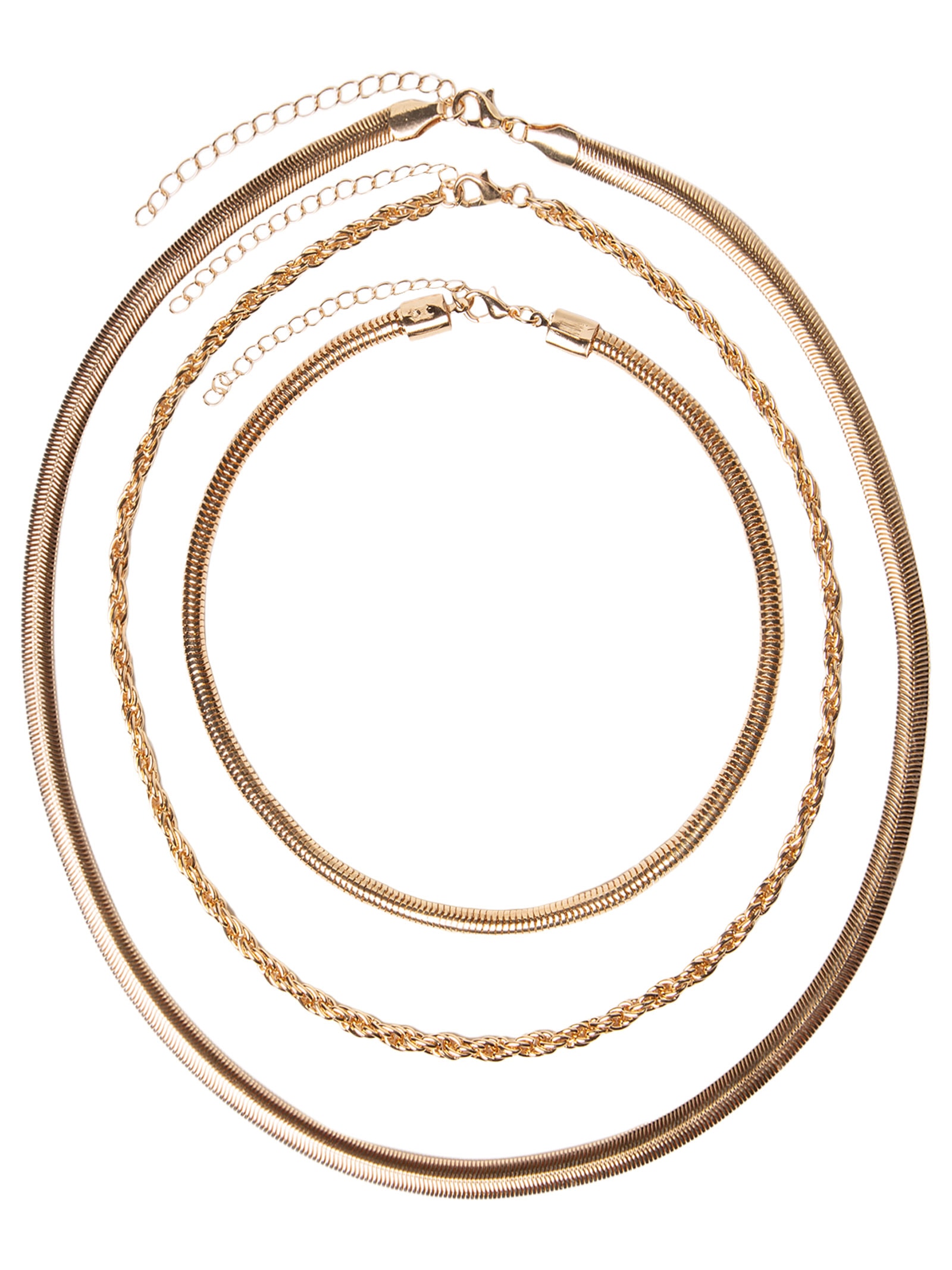 Kit De Colares Femininos Diversos Dourado Basiq