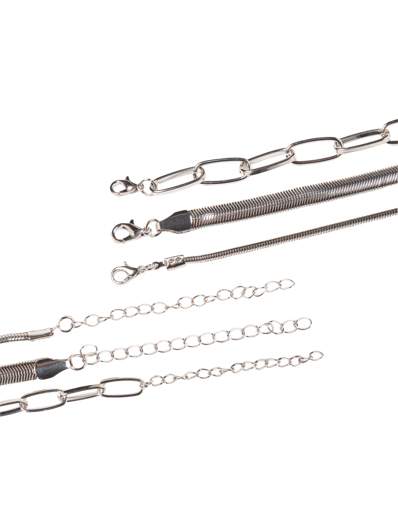 Kit De Colares Femininos Diversos Prateado Basiq