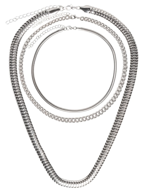 Kit De Colares Femininos Diversos – Prateado