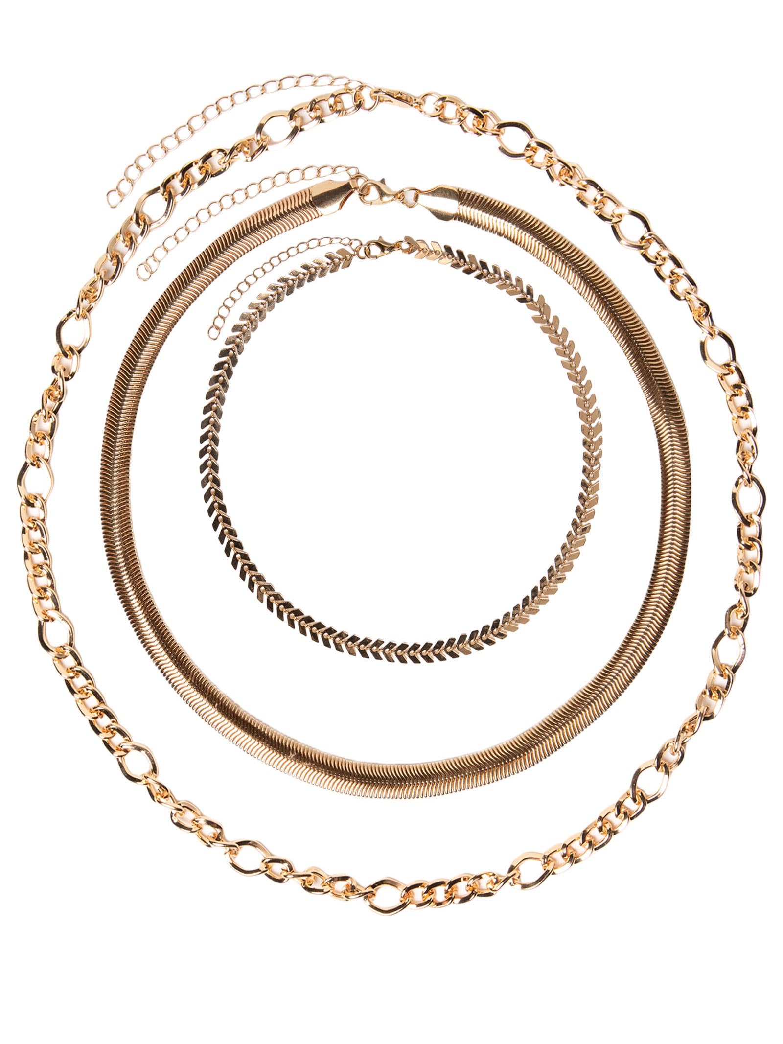 Kit De Colares Femininos Dourado Basiq