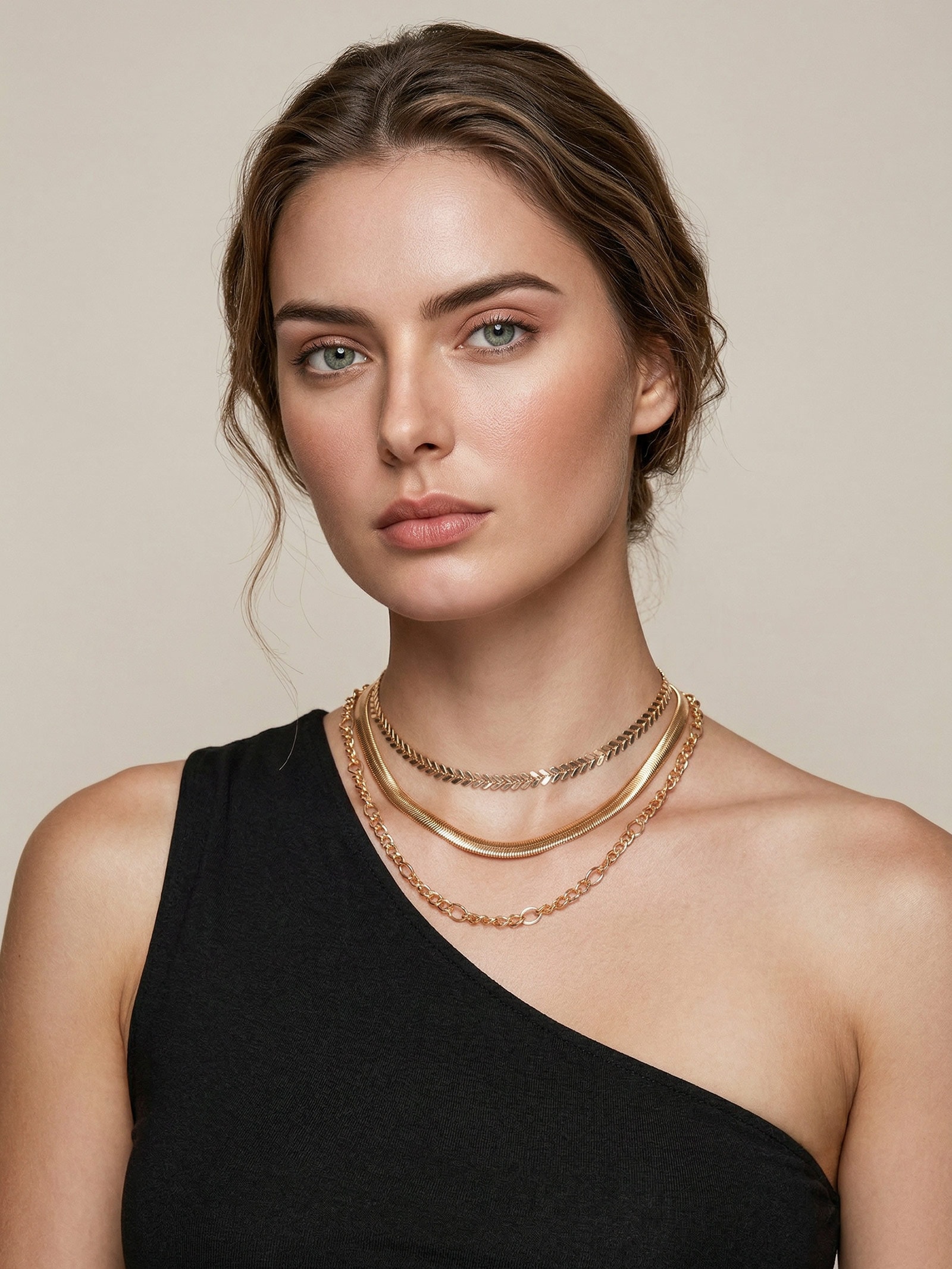 Kit De Colares Femininos Dourado Basiq