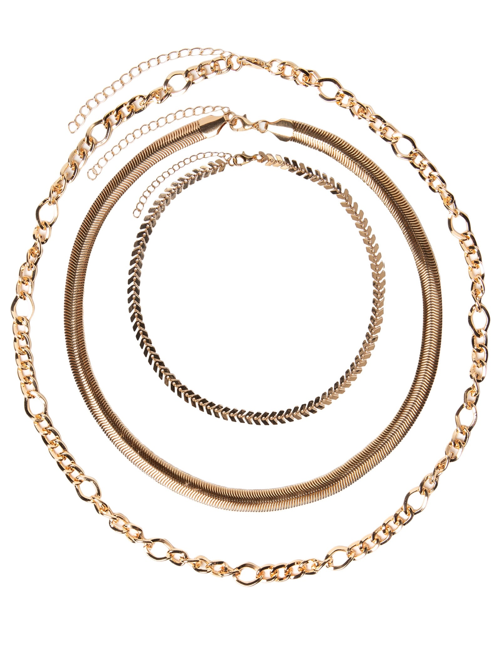 Kit De Colares Femininos Dourado Basiq