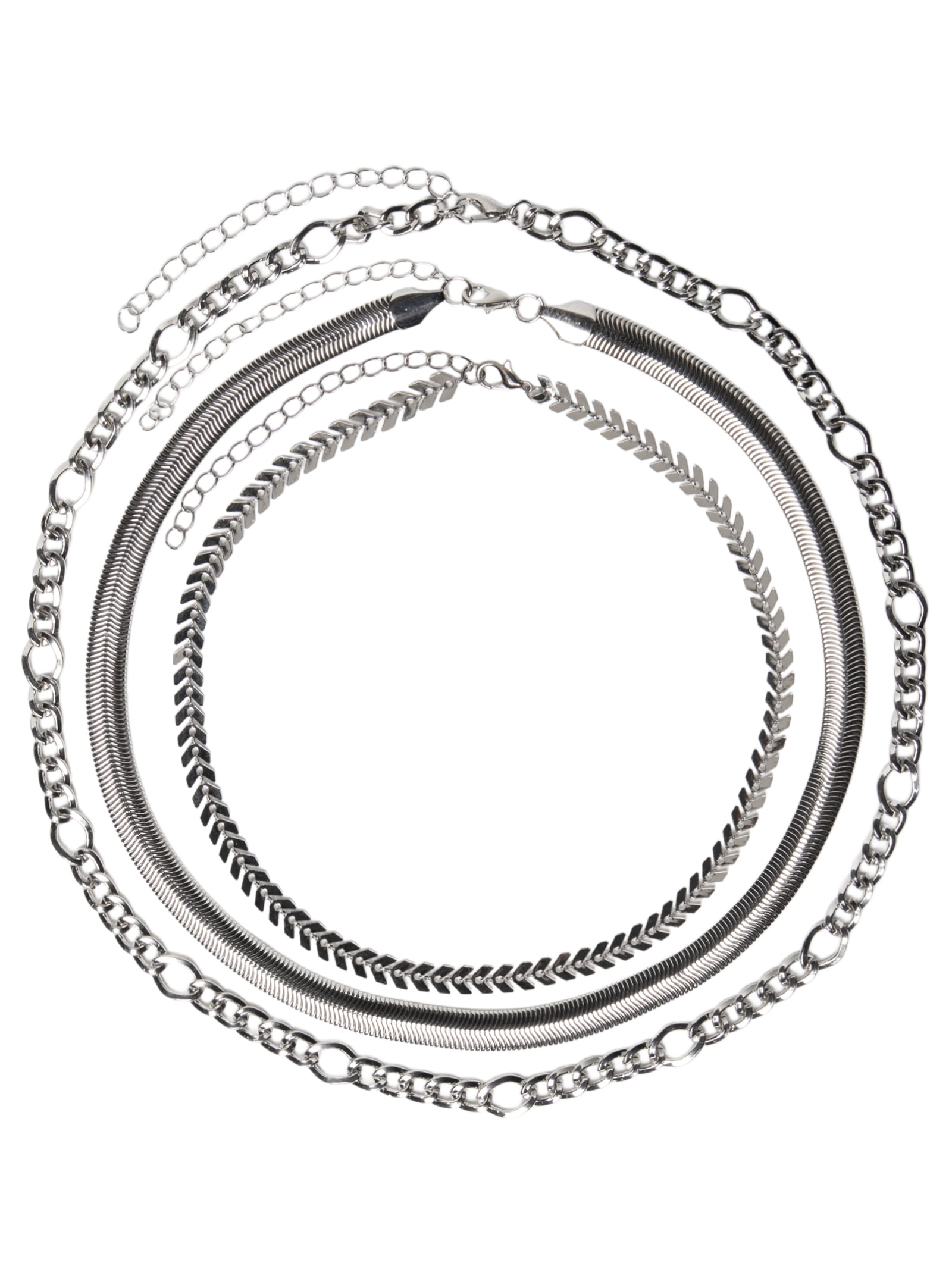 Kit De Colares Femininos Prateado Basiq