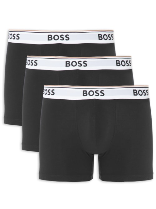 Kit De Cueca Boxer Br 3 Peças Power – Preto