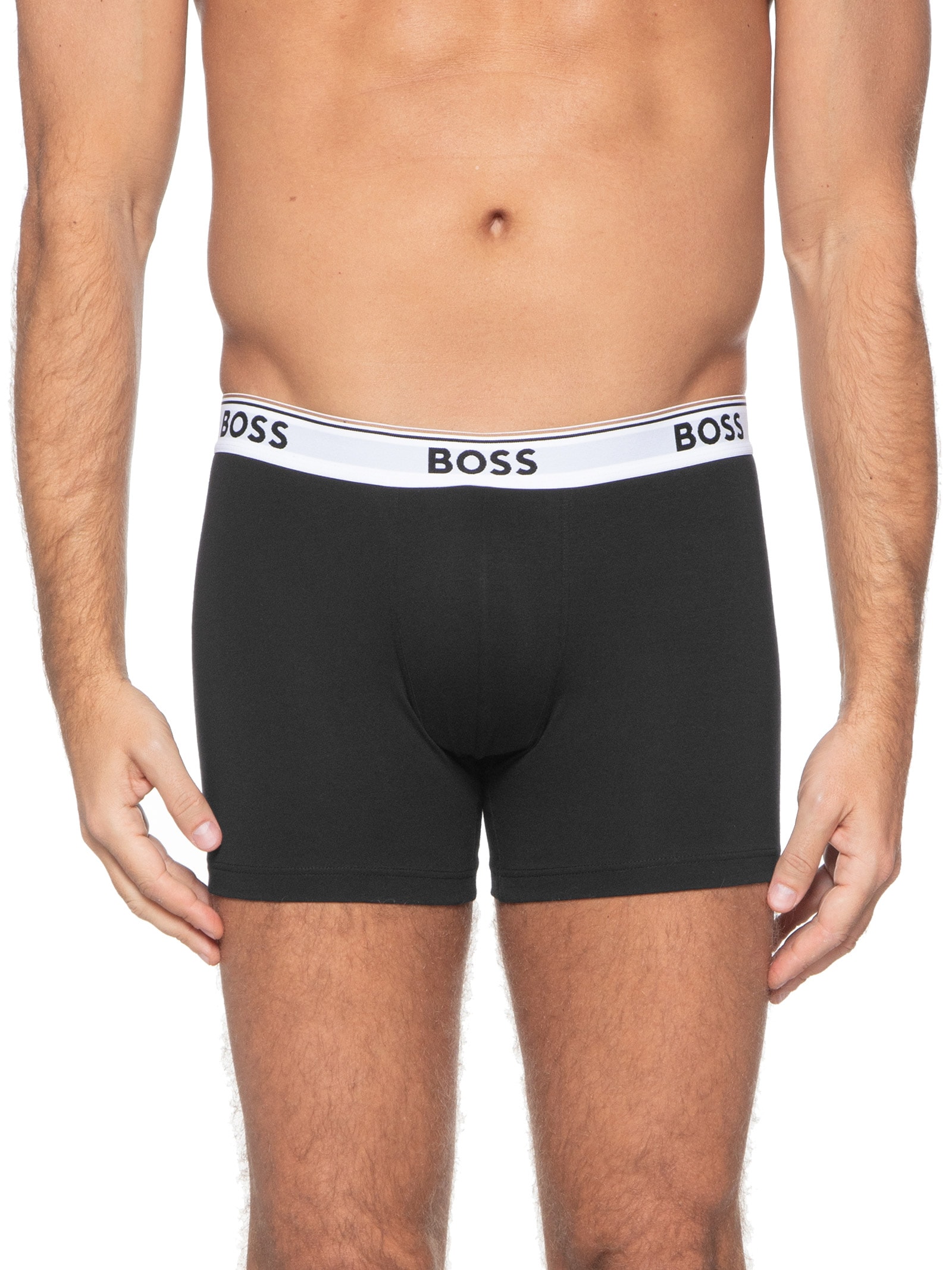 Kit De Cueca Boxer Br 3 Peças Power Preto Boss