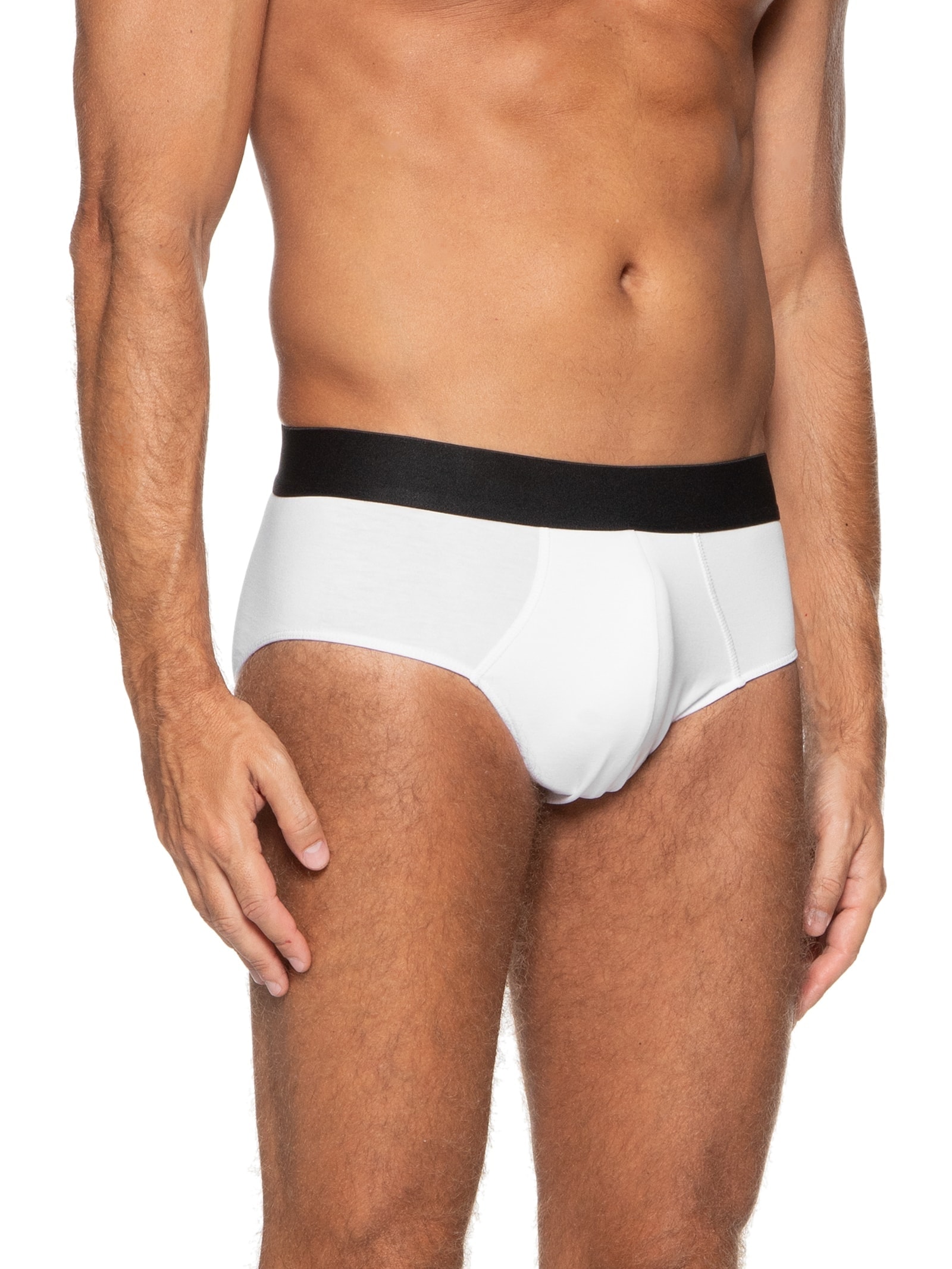 Kit De Cueca Slip Pima 3 Peças Branco '2 Essential