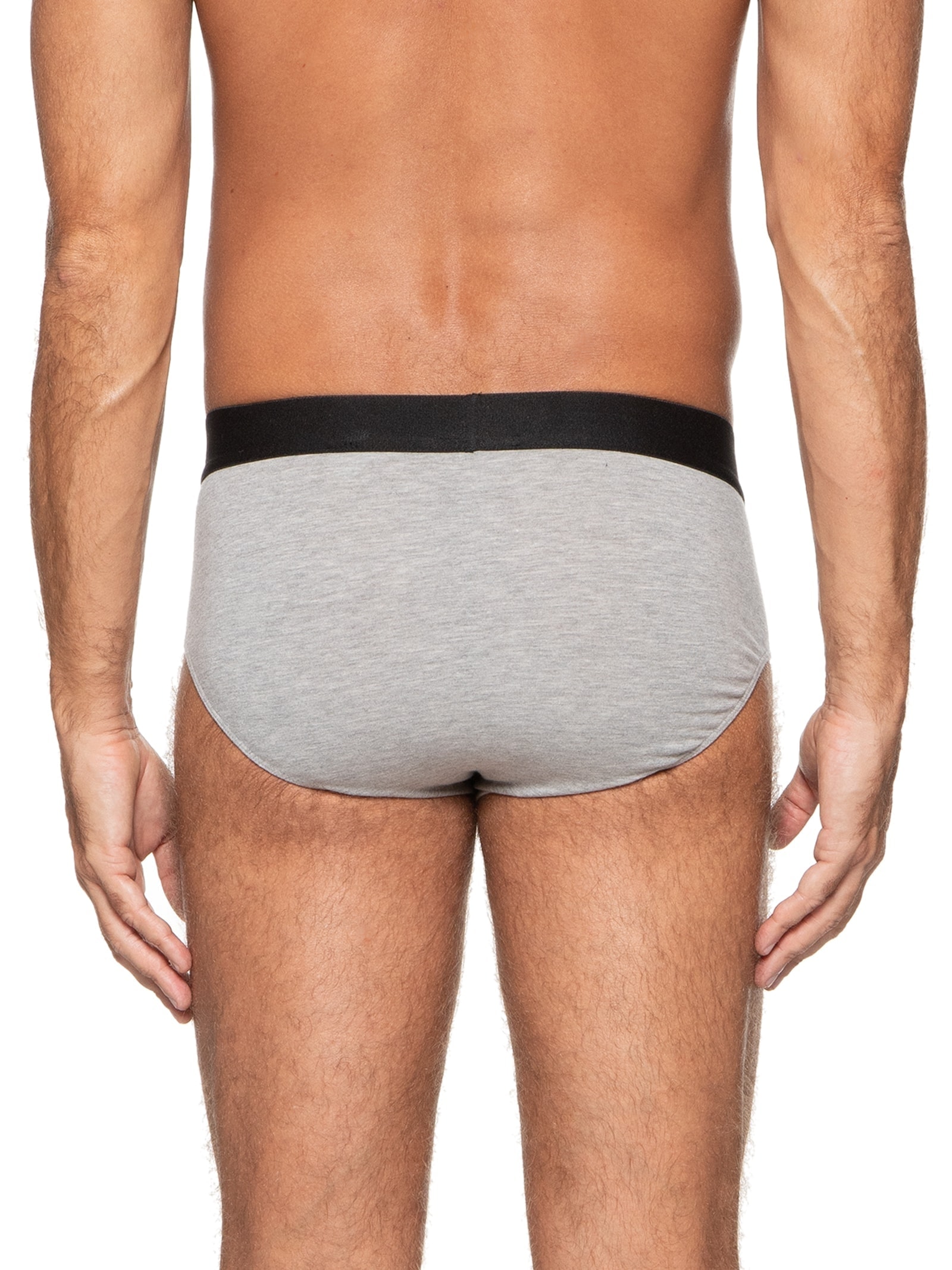 Kit De Cueca Slip Pima 3 Peças Cinza '2 Essential