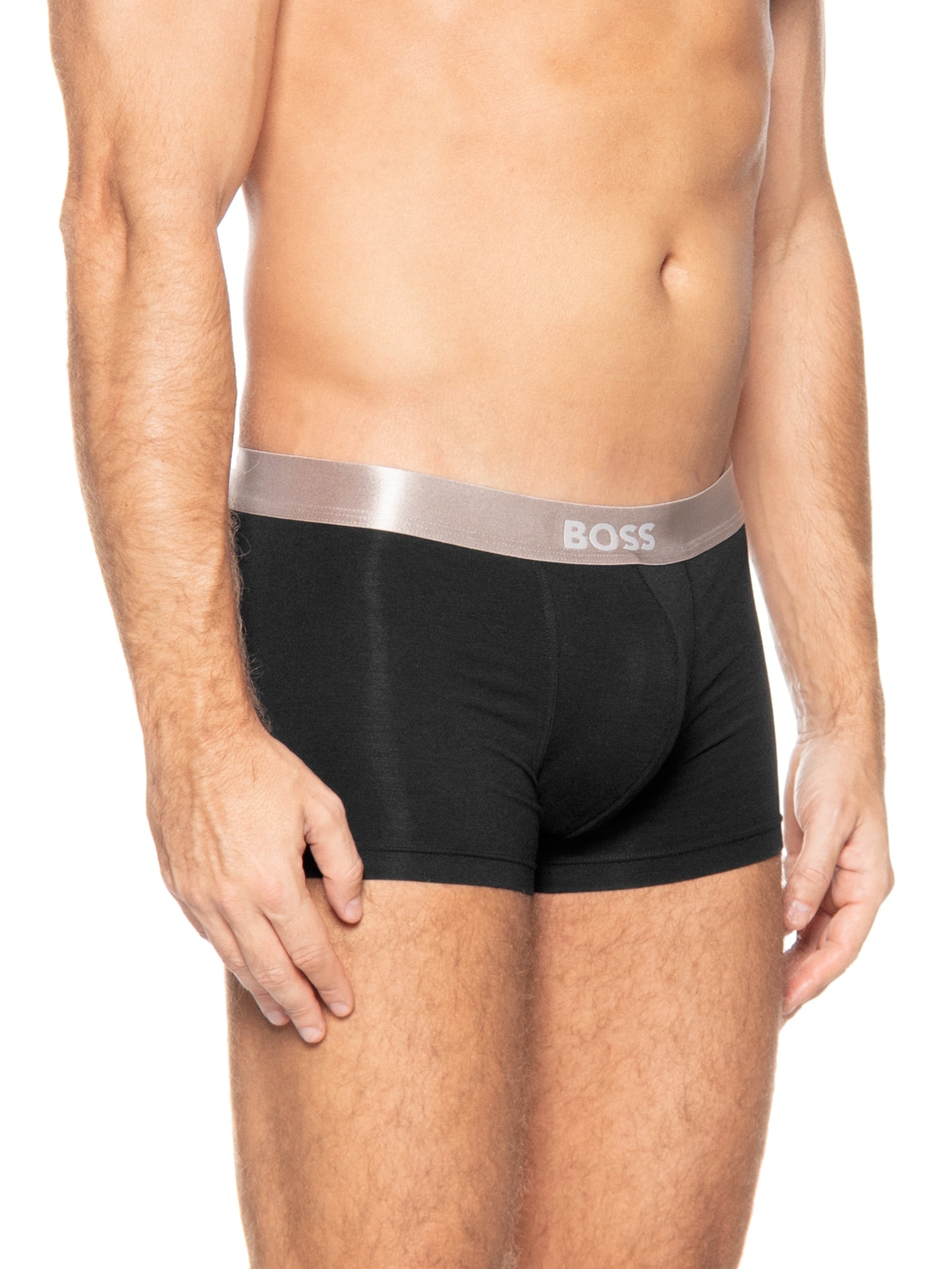 Kit de Cueca Trunk 3 Peças Metallic Preto Boss