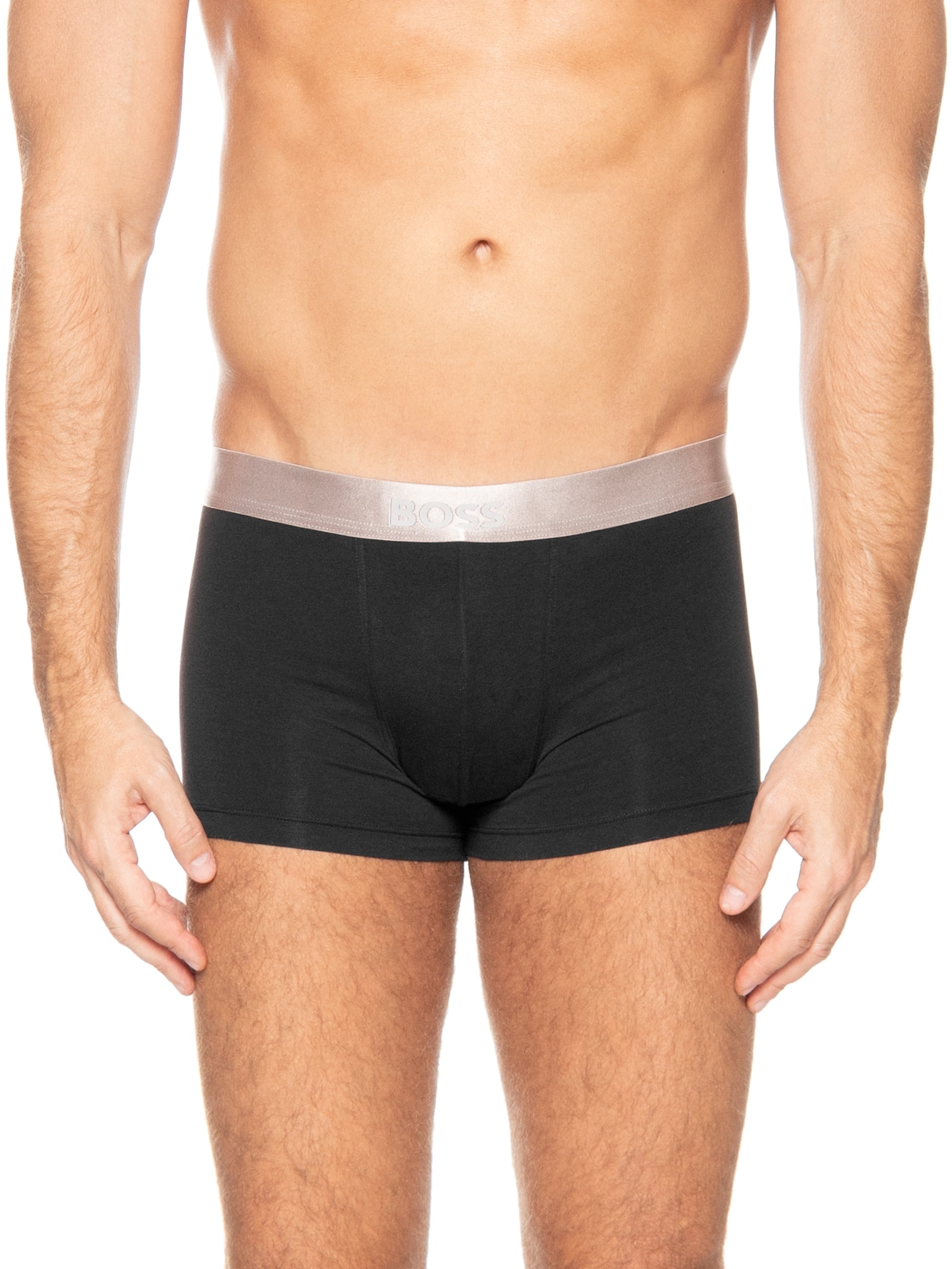 Kit de Cueca Trunk 3 Peças Metallic Preto Boss