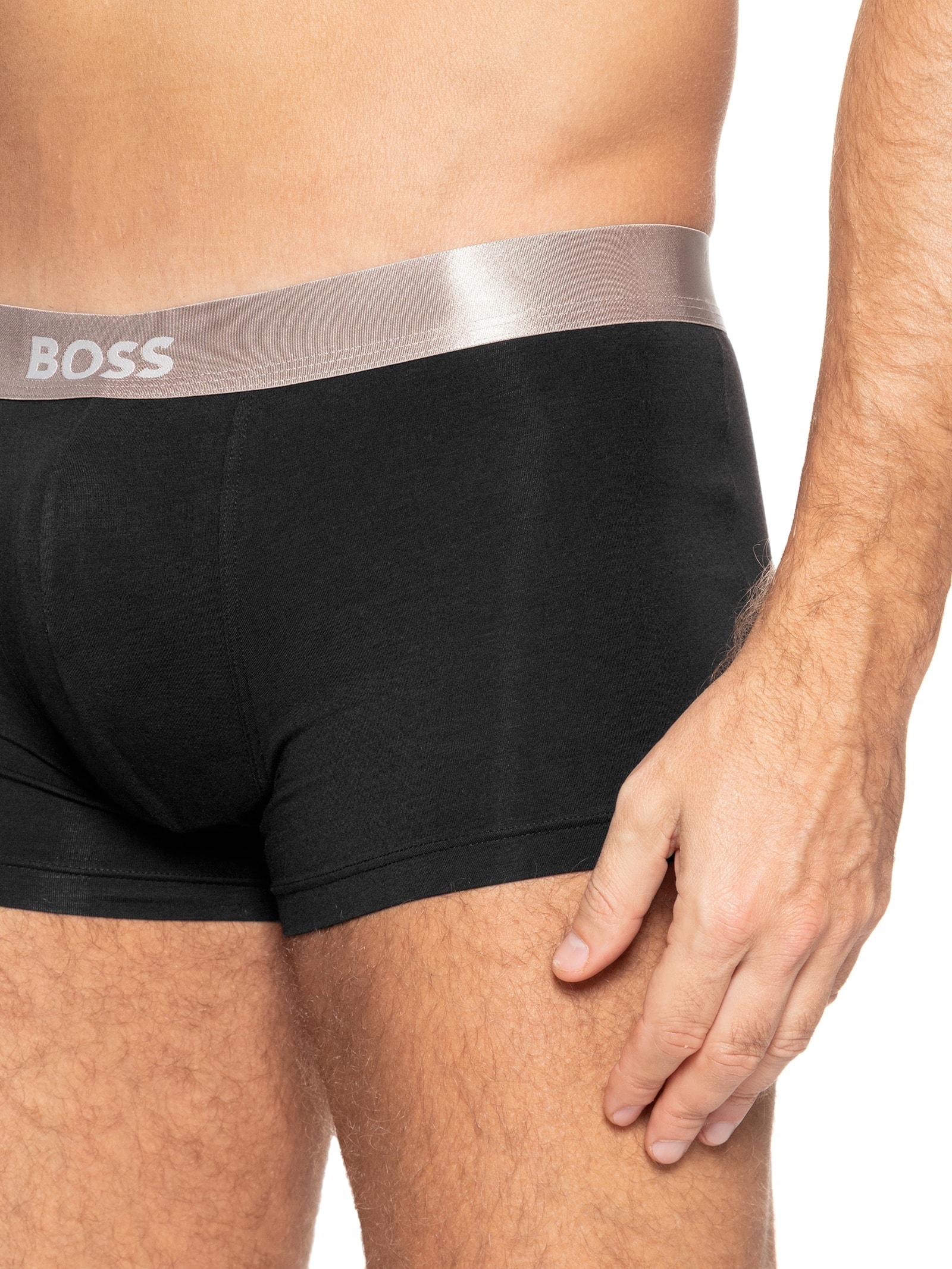 Kit de Cueca Trunk 3 Peças Metallic Preto Boss