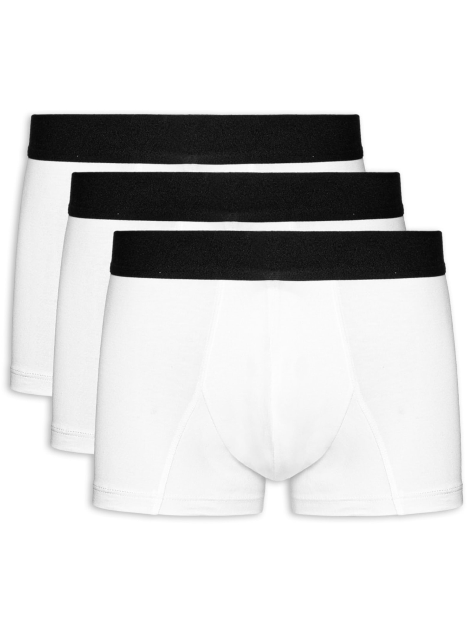 Kit De Cueca Trunk Elástico Pima 3 Peças Branco '2 Essential