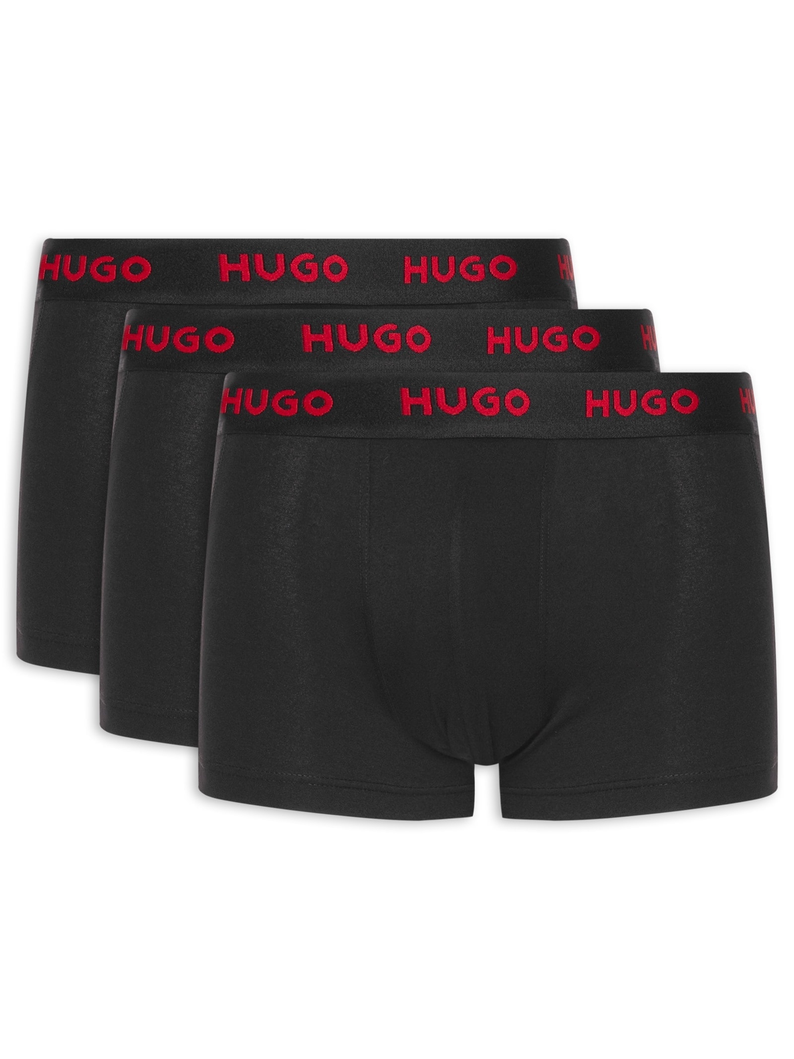 Kit De Cueca Trunk Triplet Pack 3 Peças Preto Hugo