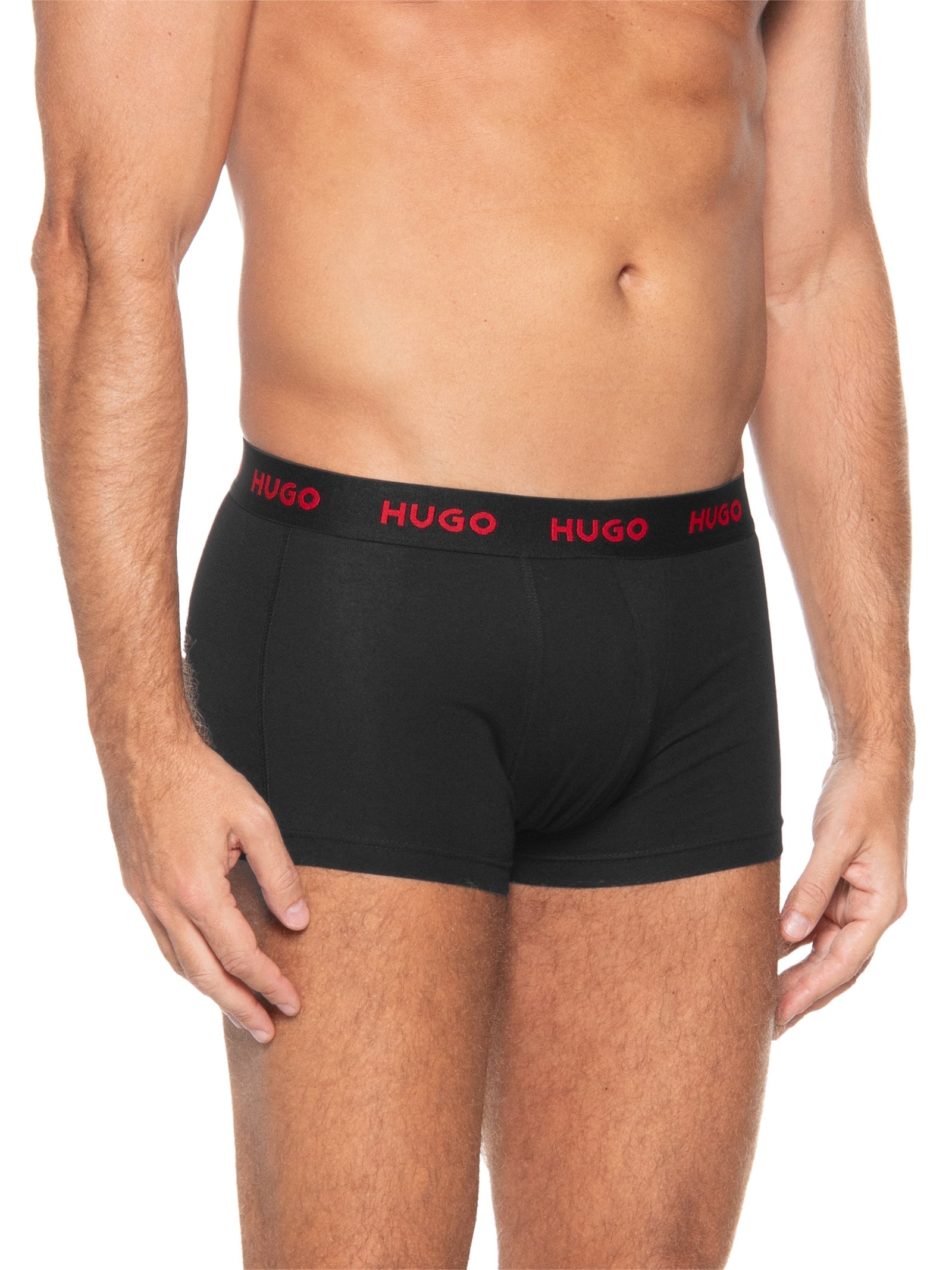 Kit De Cueca Trunk Triplet Pack 3 Peças Preto Hugo