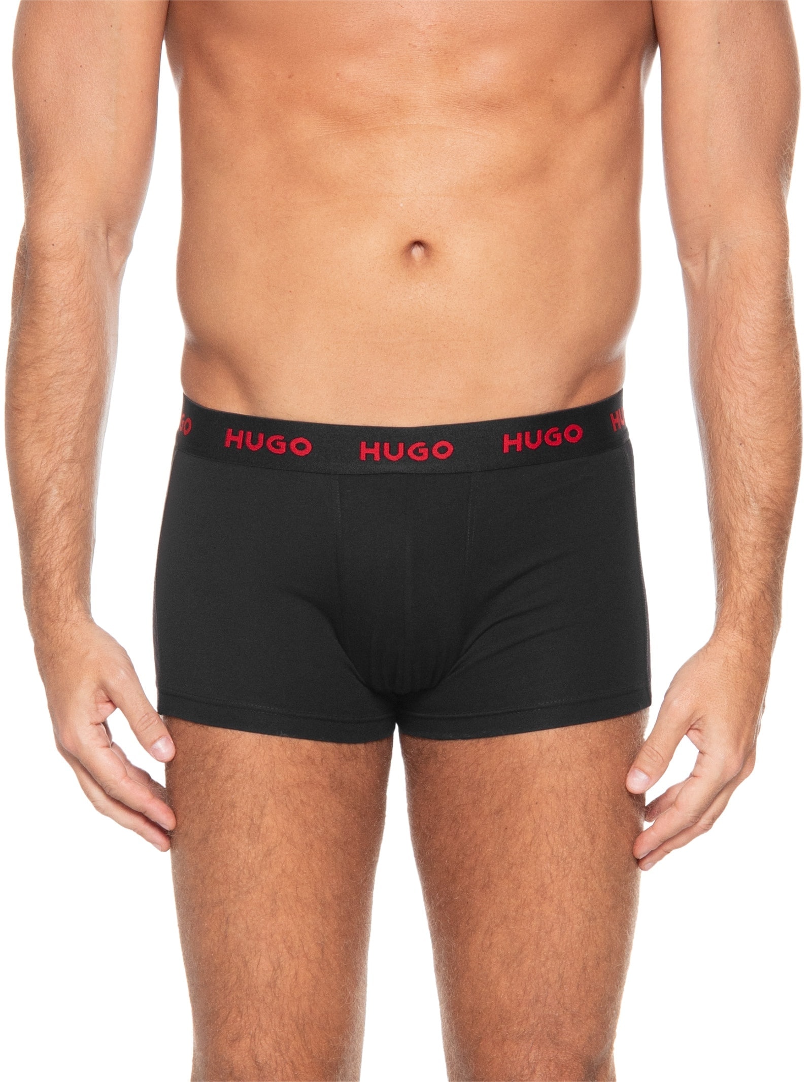 Kit De Cueca Trunk Triplet Pack 3 Peças Preto Hugo