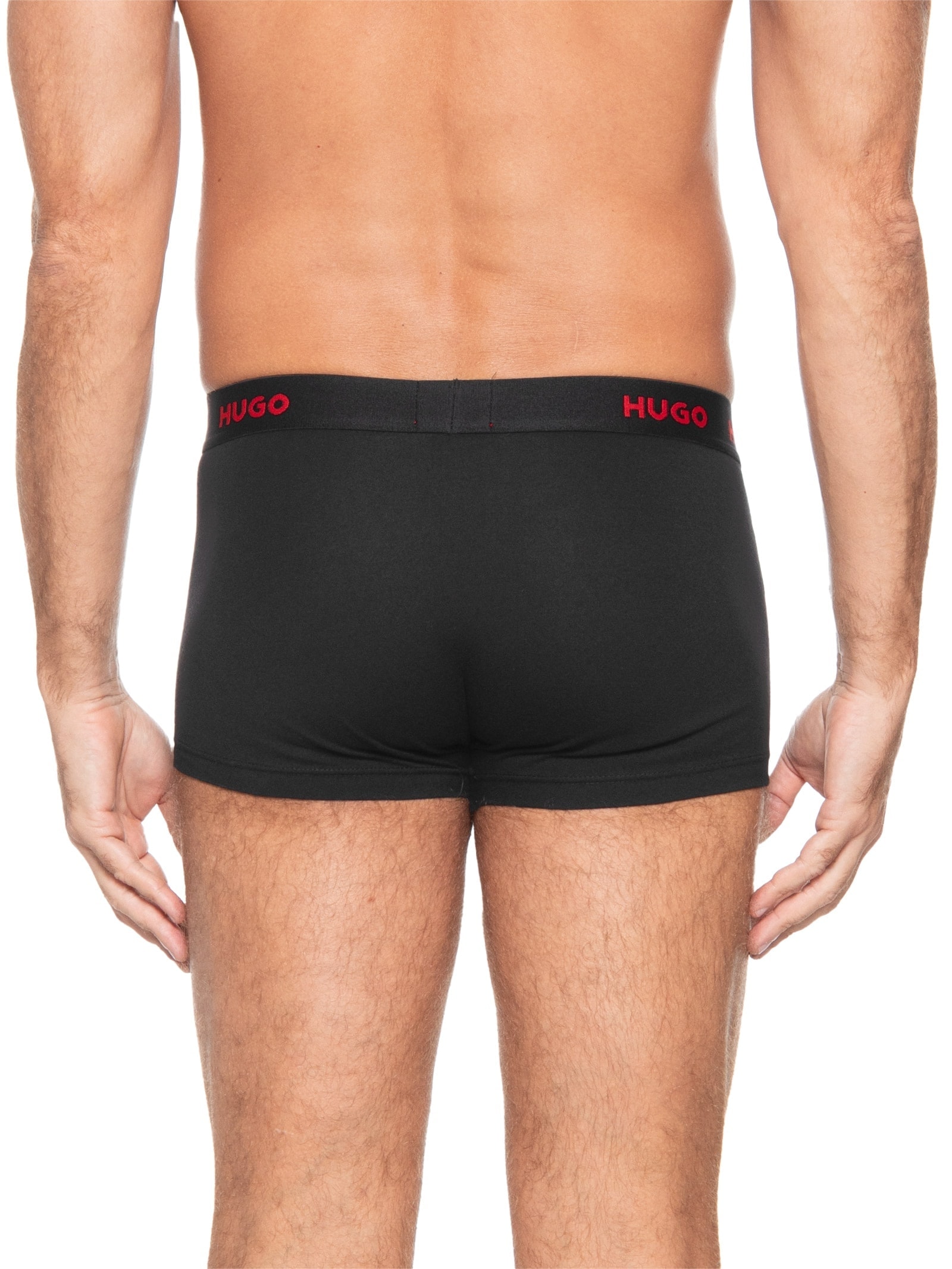Kit De Cueca Trunk Triplet Pack 3 Peças Preto Hugo
