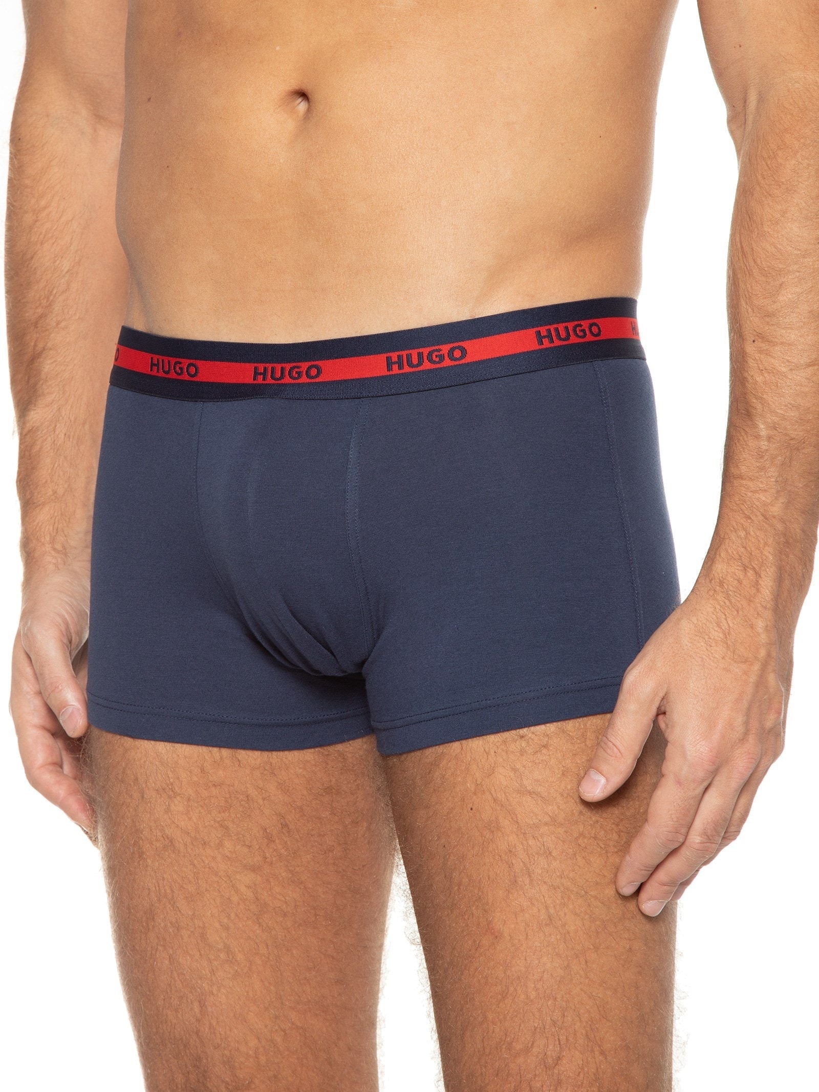 Kit De Cueca Trunk Triplet Planet 3 Peças Azul Hugo