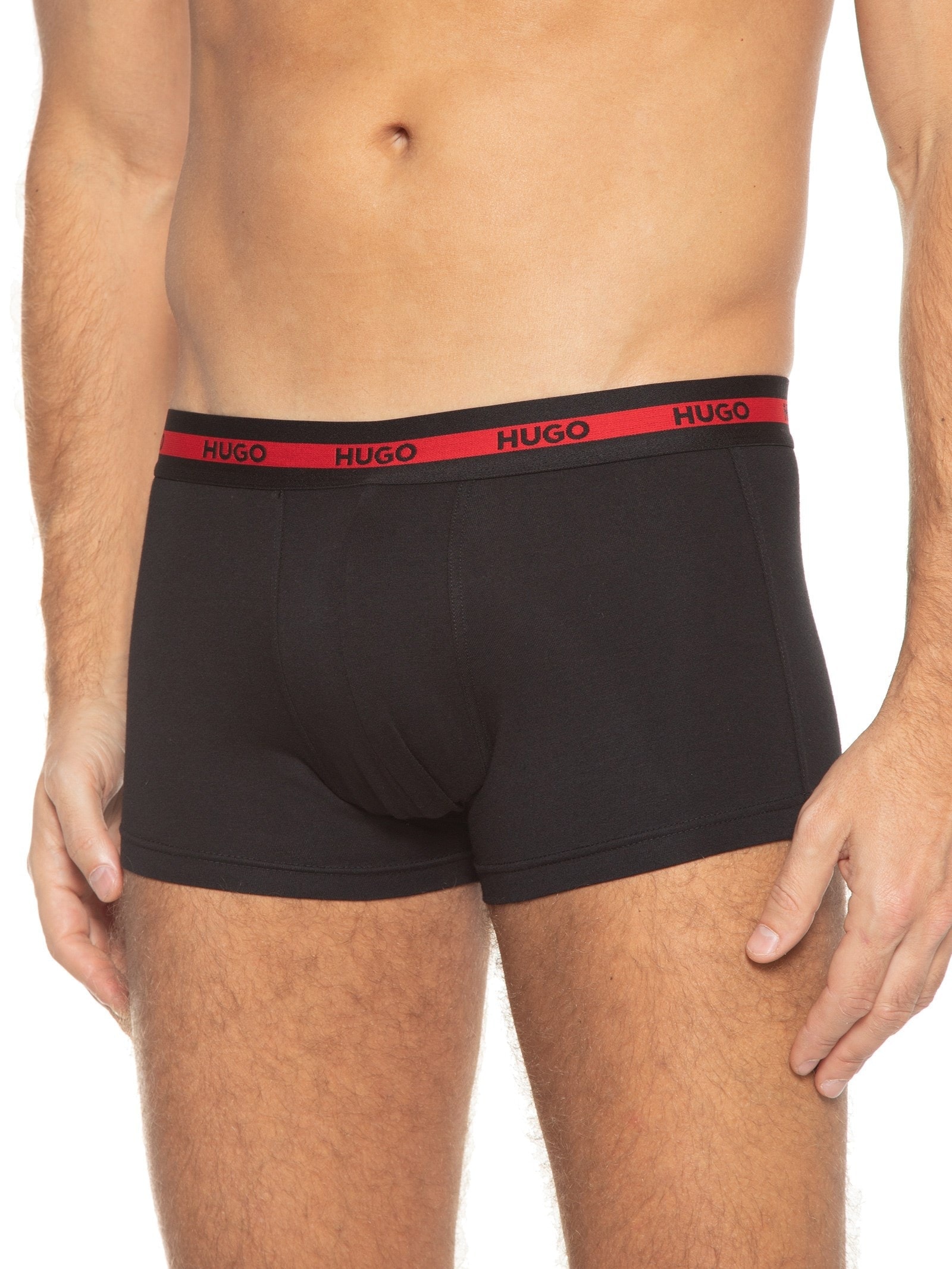 Kit De Cueca Trunk Triplet Planet 3 Peças Preto Hugo