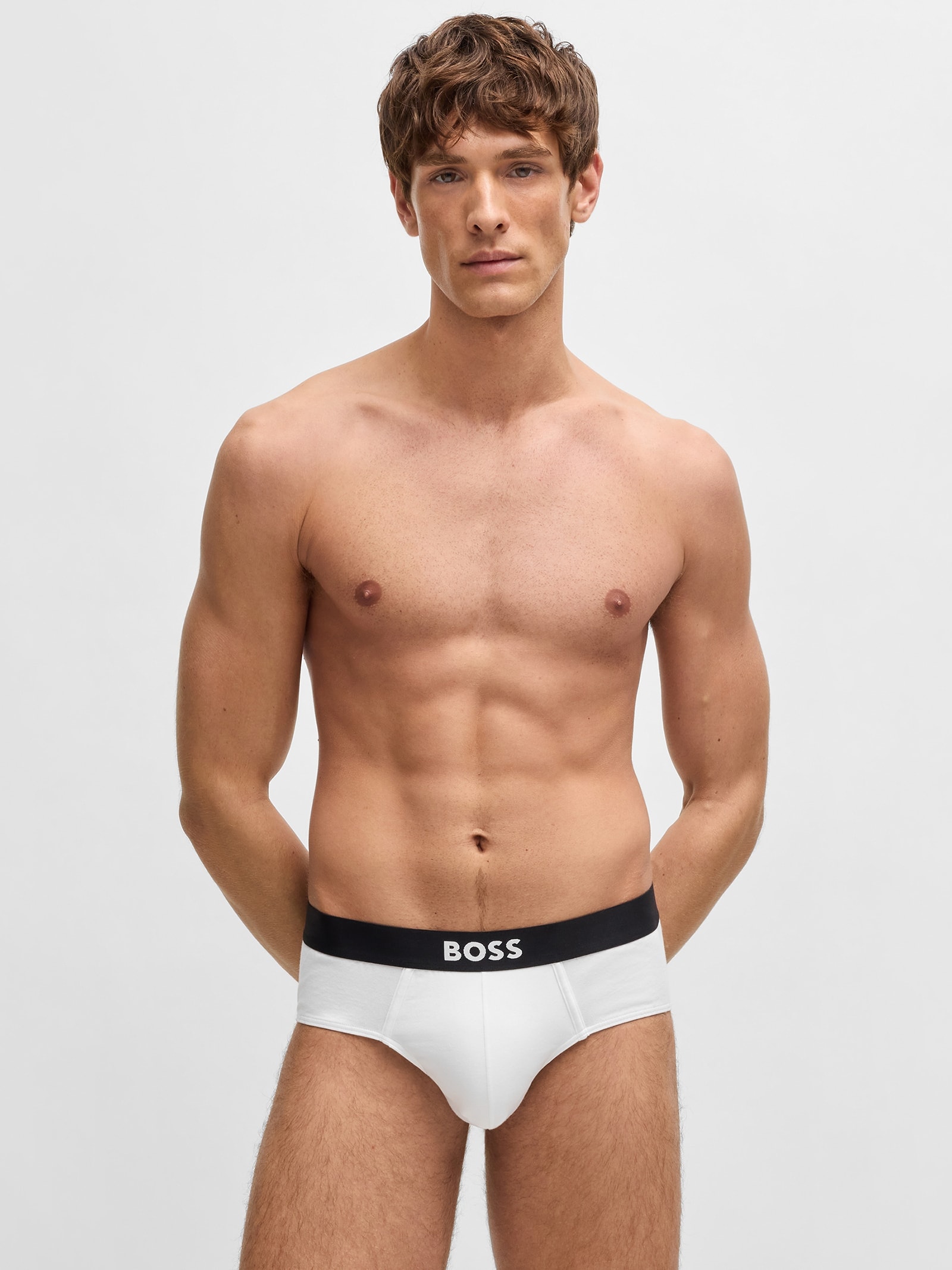 Kit De Cuecas 3 Peças Hip Br Branco Boss