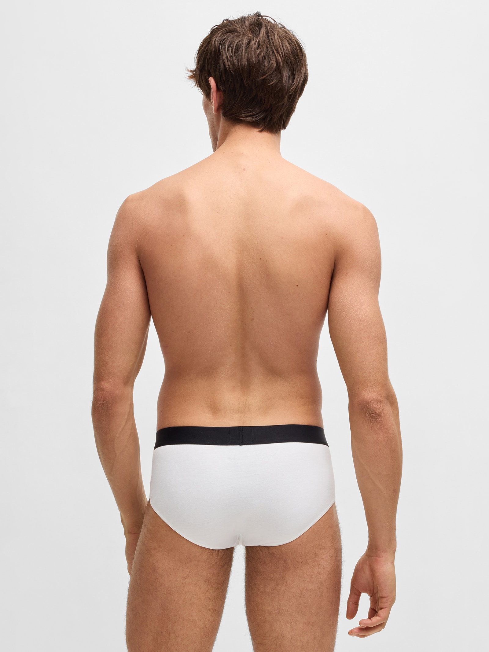 Kit De Cuecas 3 Peças Hip Br Branco Boss