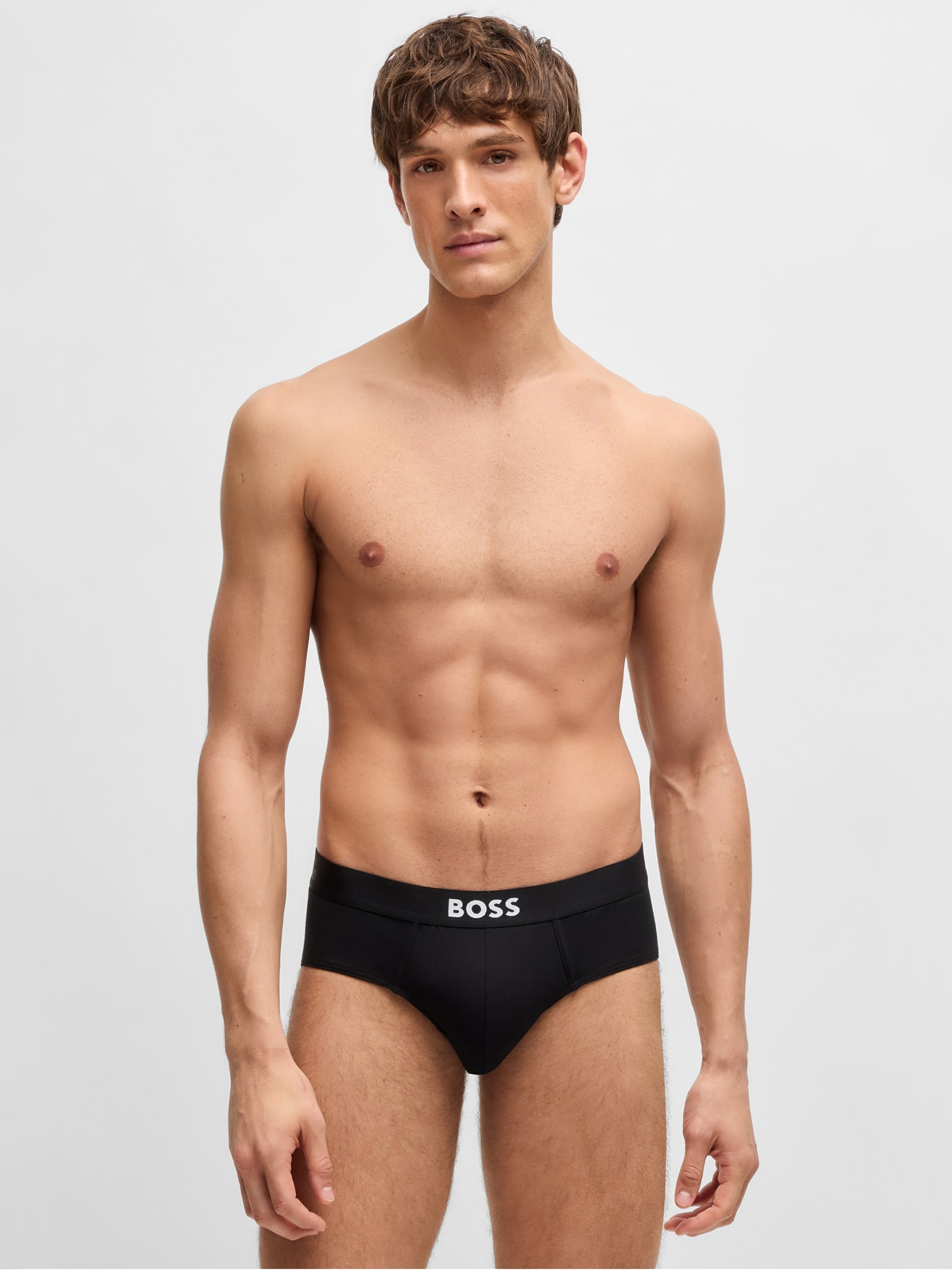 Kit De Cuecas 3 Peças Hip Br Preto Boss