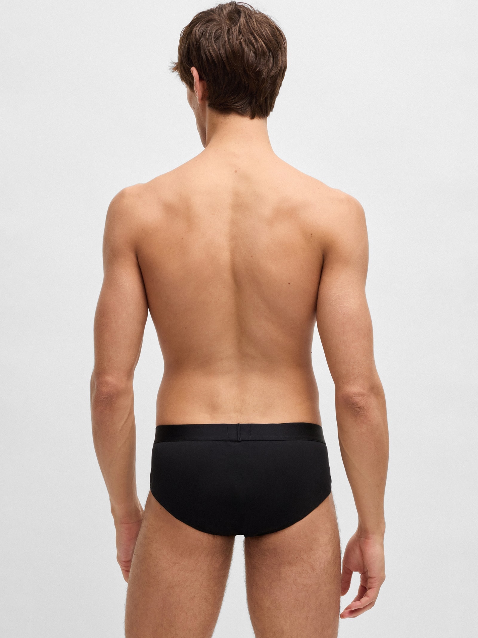 Kit De Cuecas 3 Peças Hip Br Preto Boss