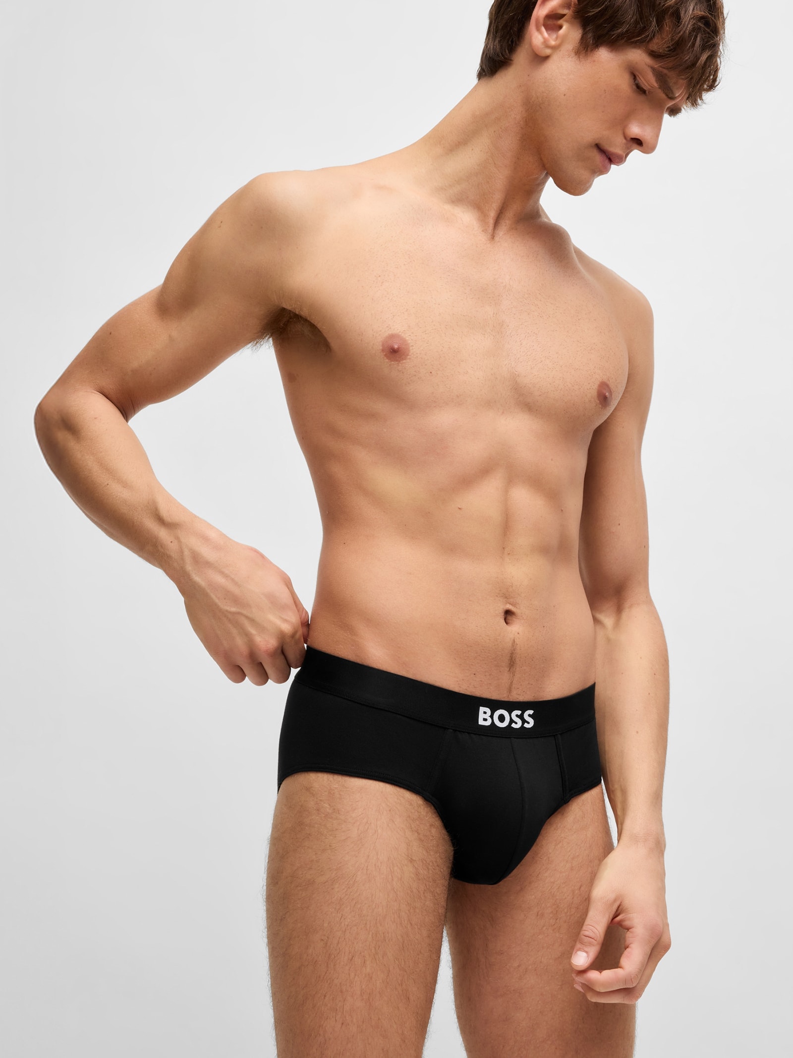 Kit De Cuecas 3 Peças Hip Br Preto Boss