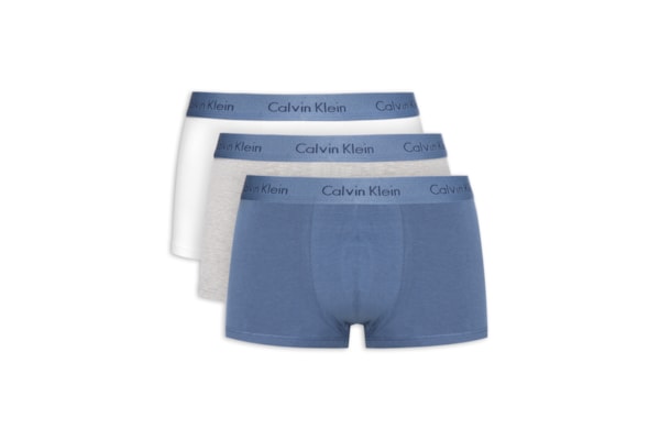 Kit De Cuecas 3 Peças Low Rise Trunk - Azul