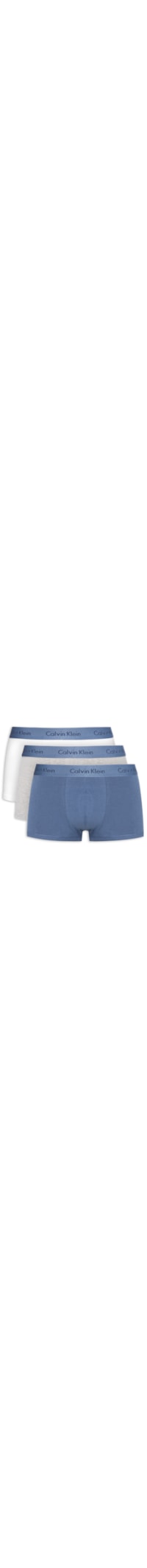 Kit De Cuecas 3 Peças Low Rise Trunk - Azul