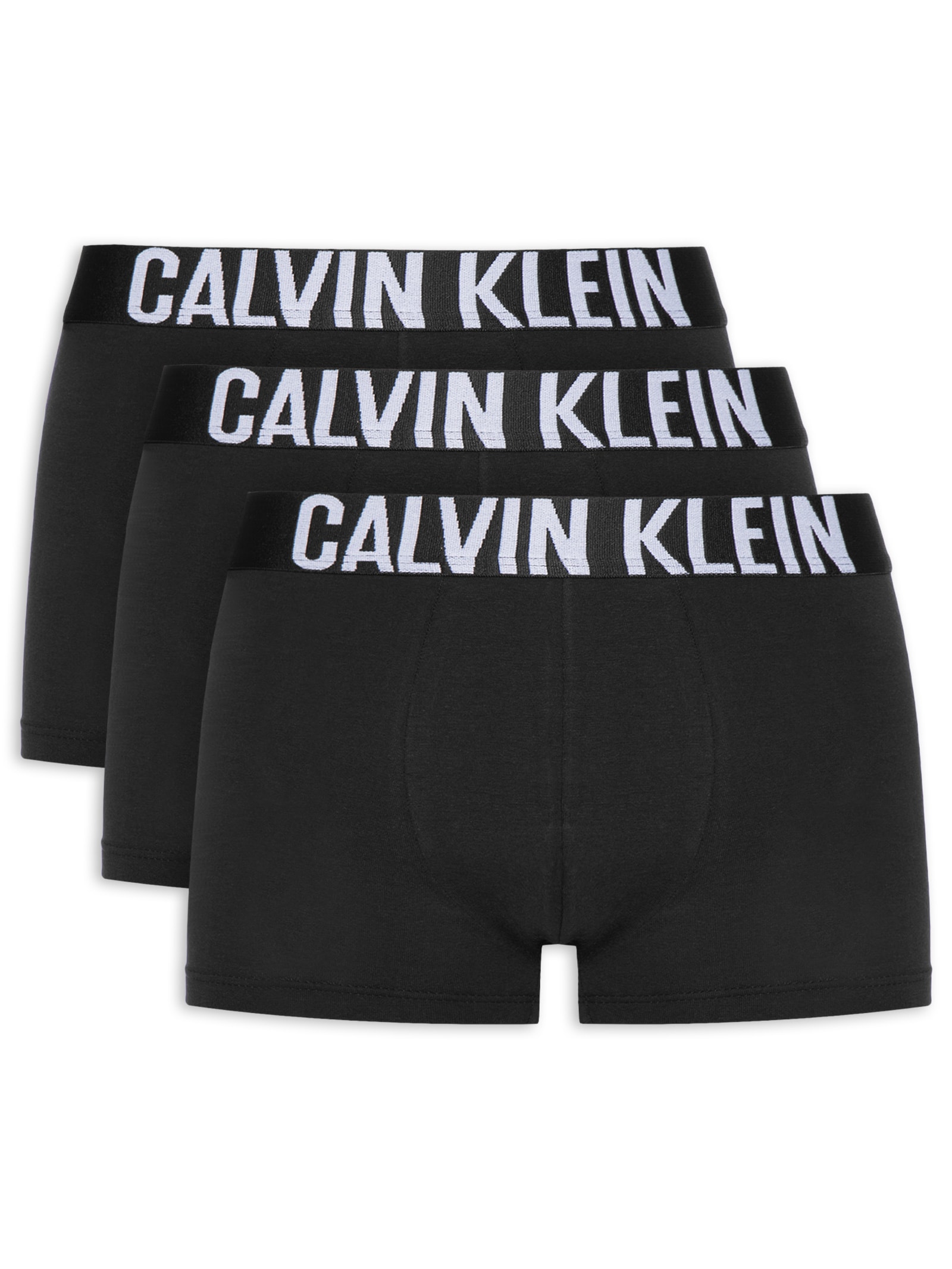 Kit De Cuecas 3 Peças Trunk Intense Power Preto Calvin Klein Underwear